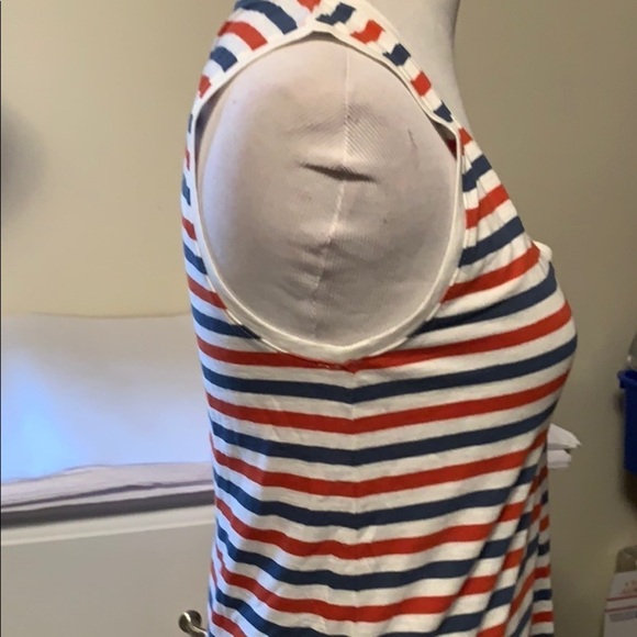 Madewell tank top, red, blue and off white - Picture 4 of 7